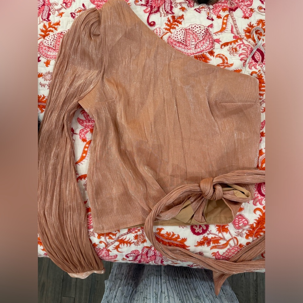 Lovers + Friends Metallic Rose Top